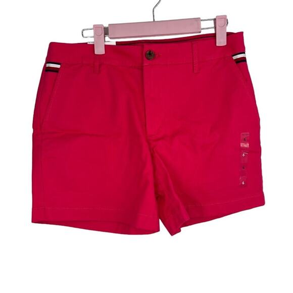 NWT Tommy Hilfiger pink 5" classic stretch short women's size 6 - Picture 1 of 9